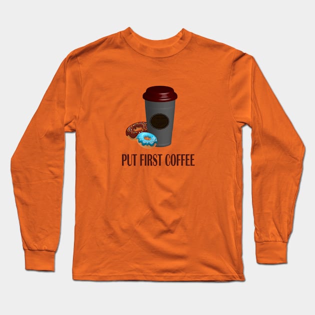 Funny coffee Long Sleeve T-Shirt by ImanElsaidy